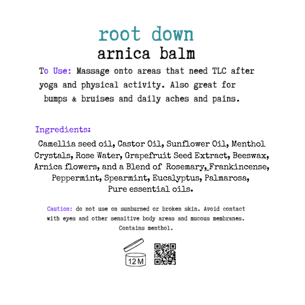 Root Down - Arnica Yoga & Muscle Balm